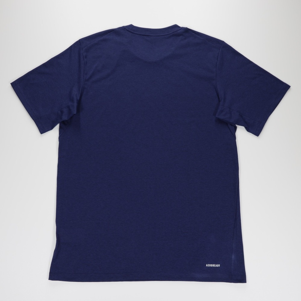 Adidas Men's Crew Neck Short Sleeve Feel Ready Training Tee‎ Dark Blue Size M - Picture 4 of 8